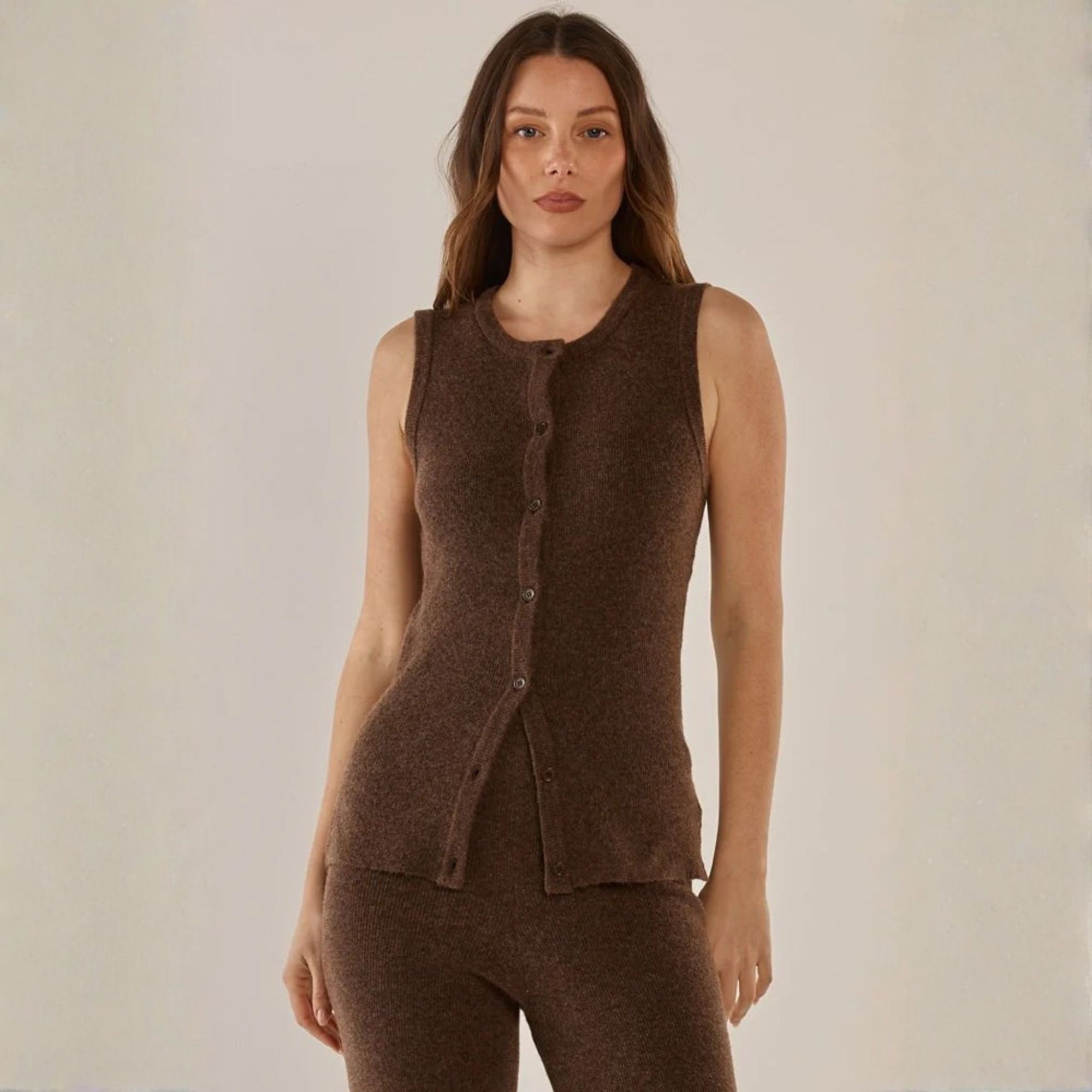 Shona Knit Vest Espresso