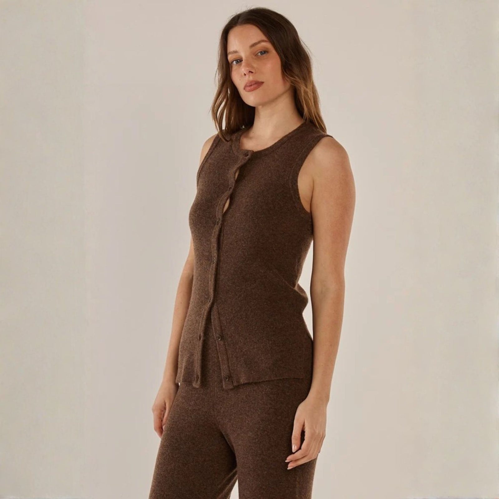 Shona Knit Vest Espresso