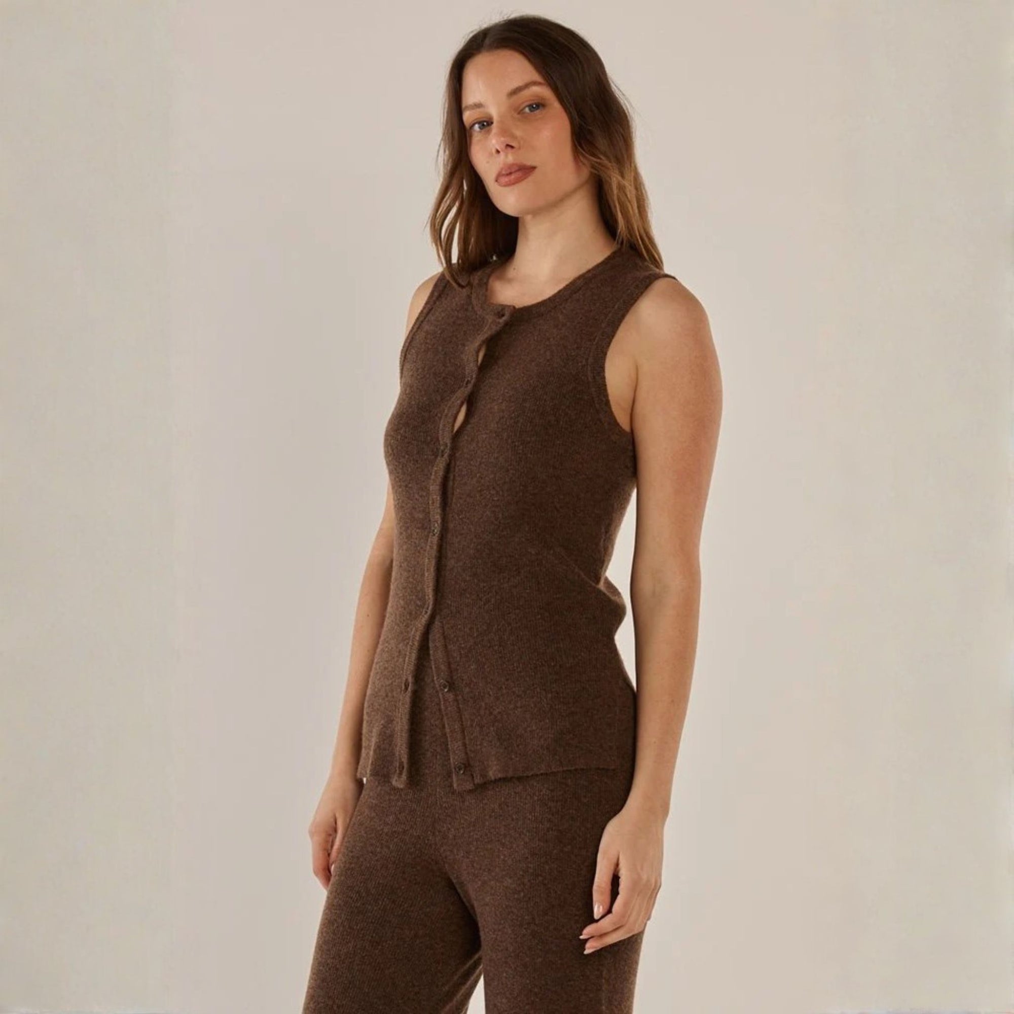 Shona Knit Vest Espresso