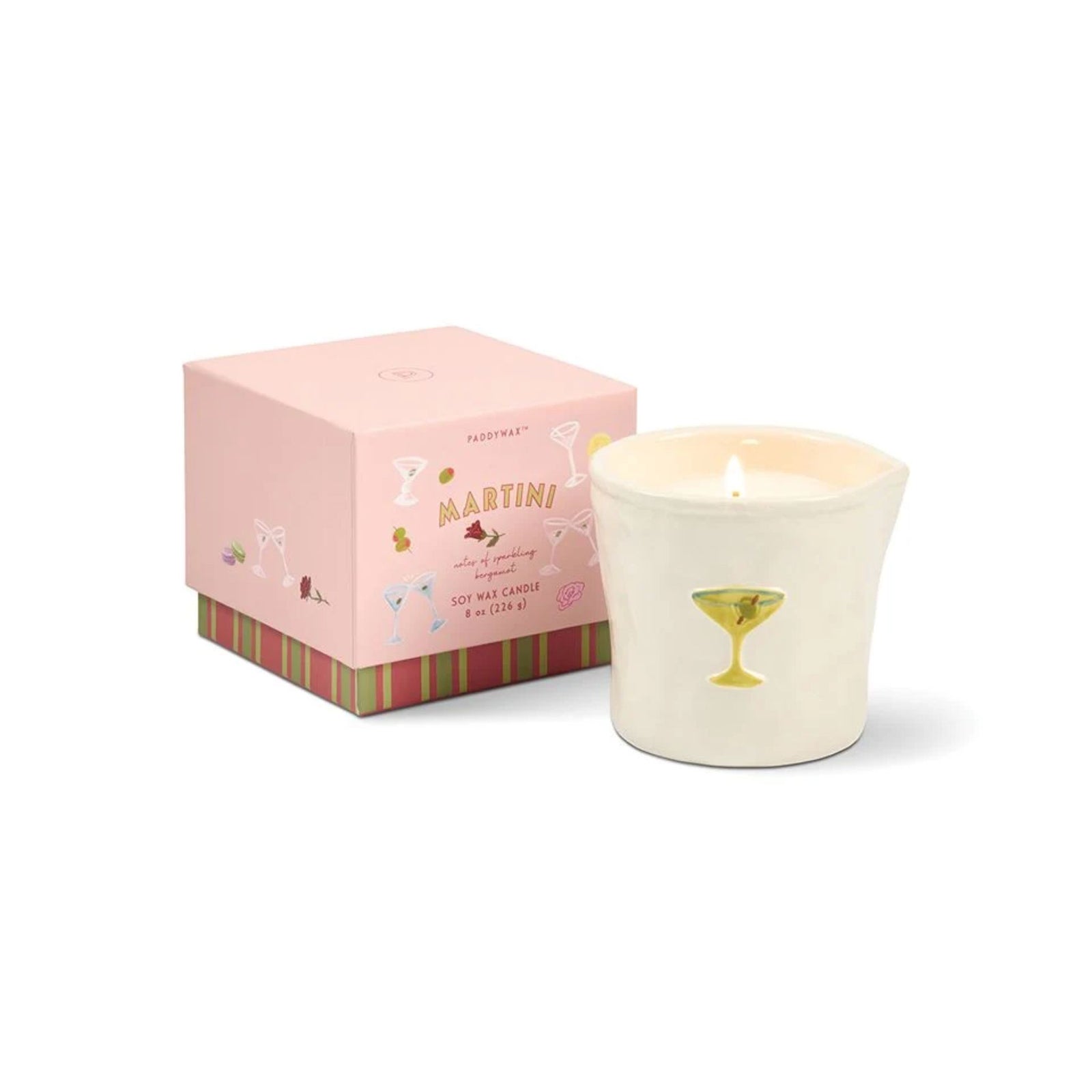 Bistro Ceramic Candle - Martini