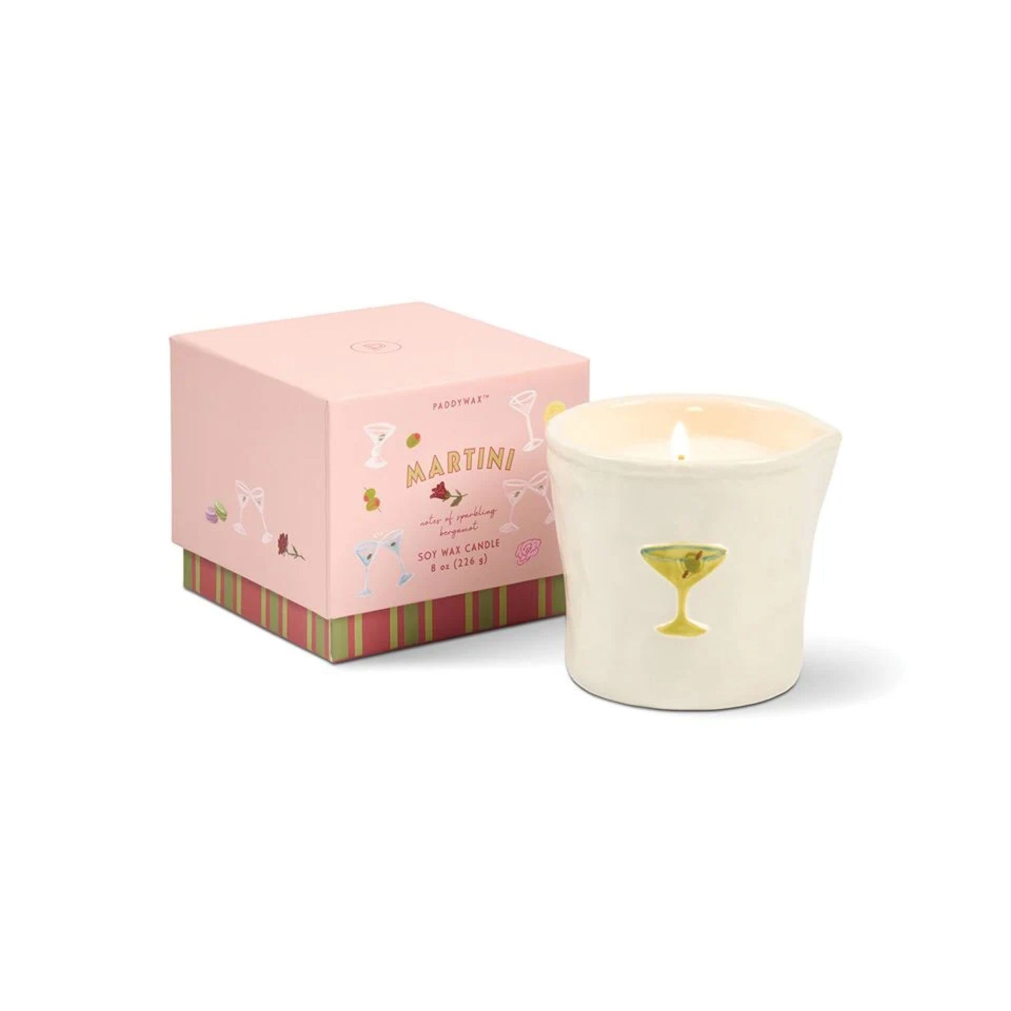 Bistro Ceramic Candle - Martini