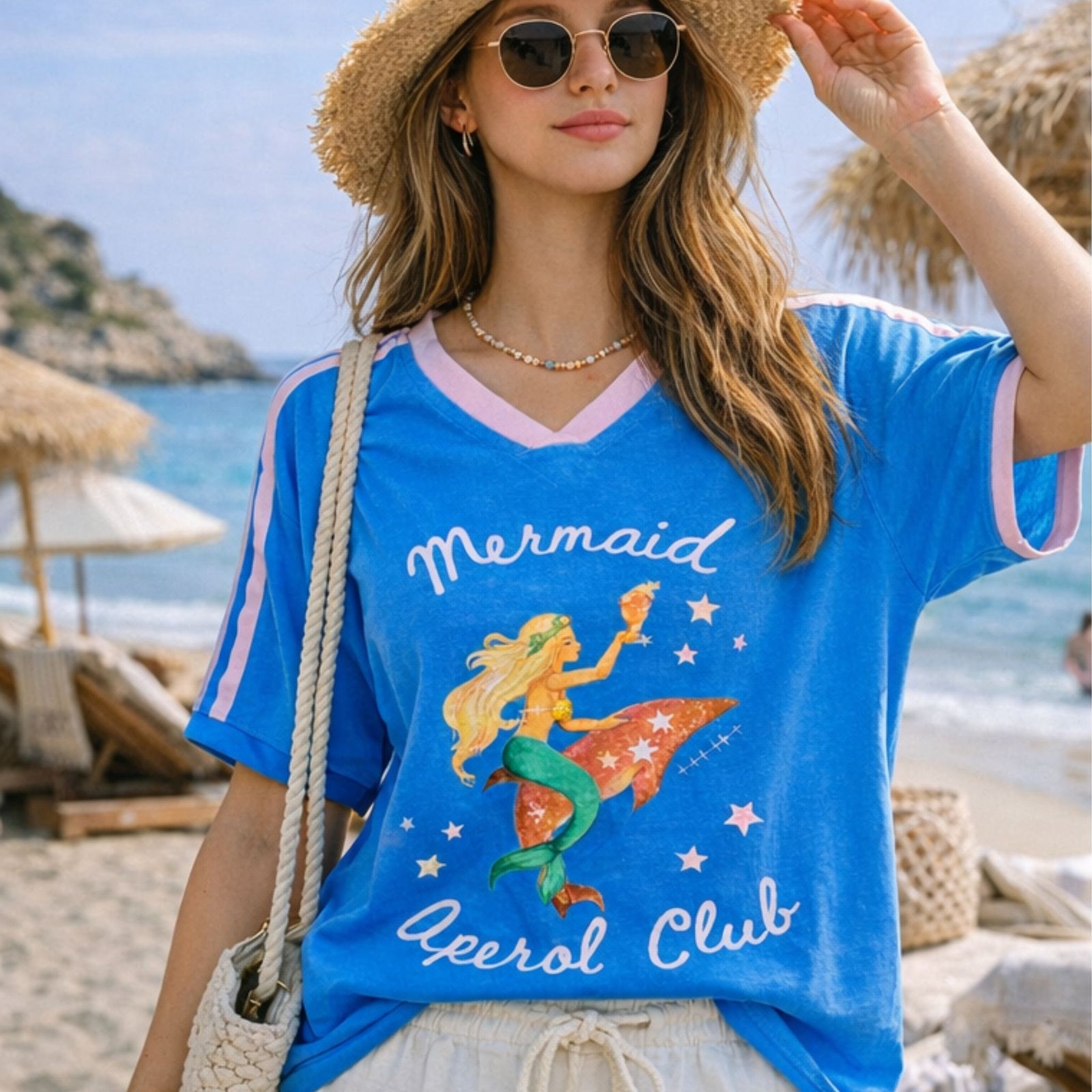 Blue Mermaid Aperol Club T-Shirt - Oxley and Moss