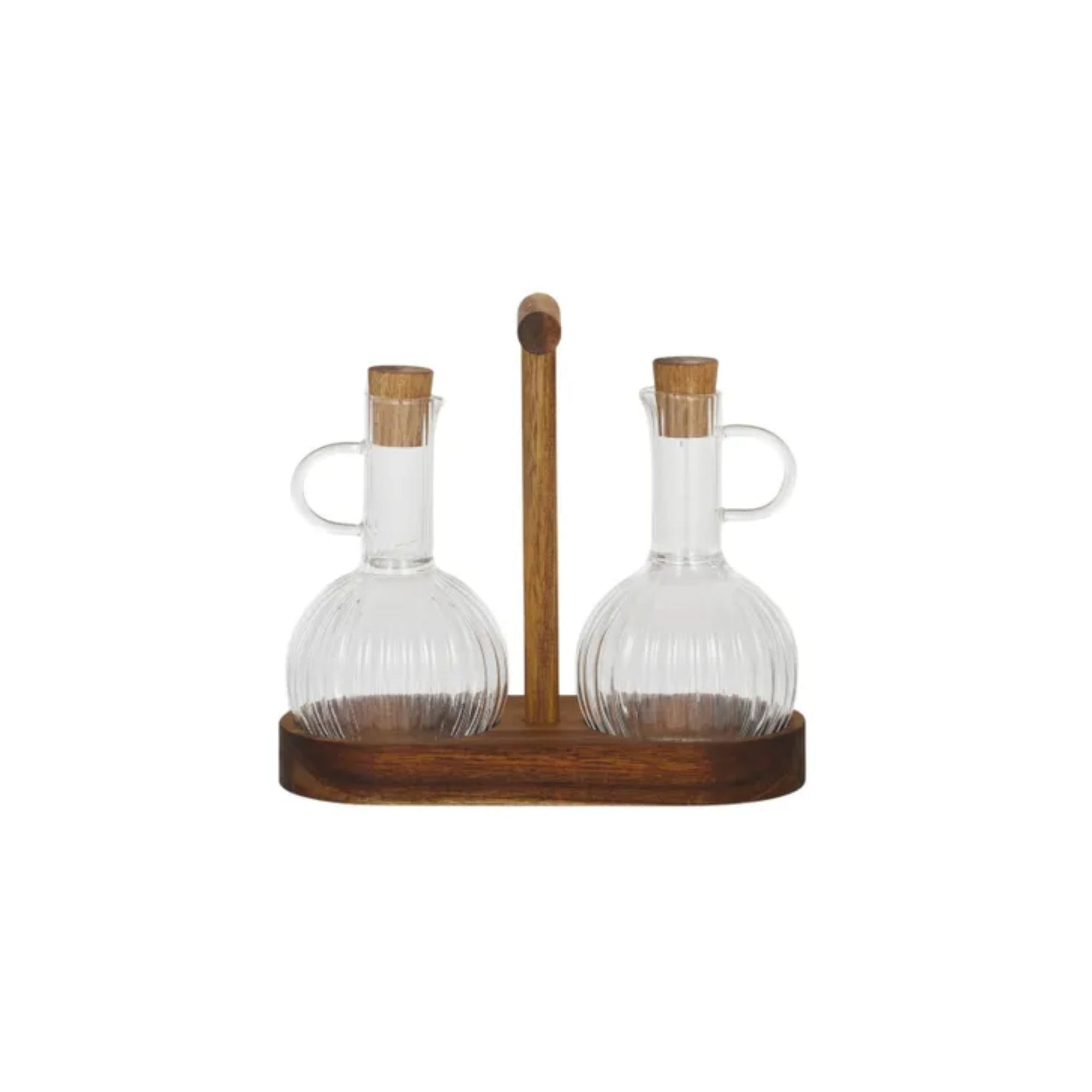 Bosco Glass &amp; Wood Oil &amp; Vinegar Set