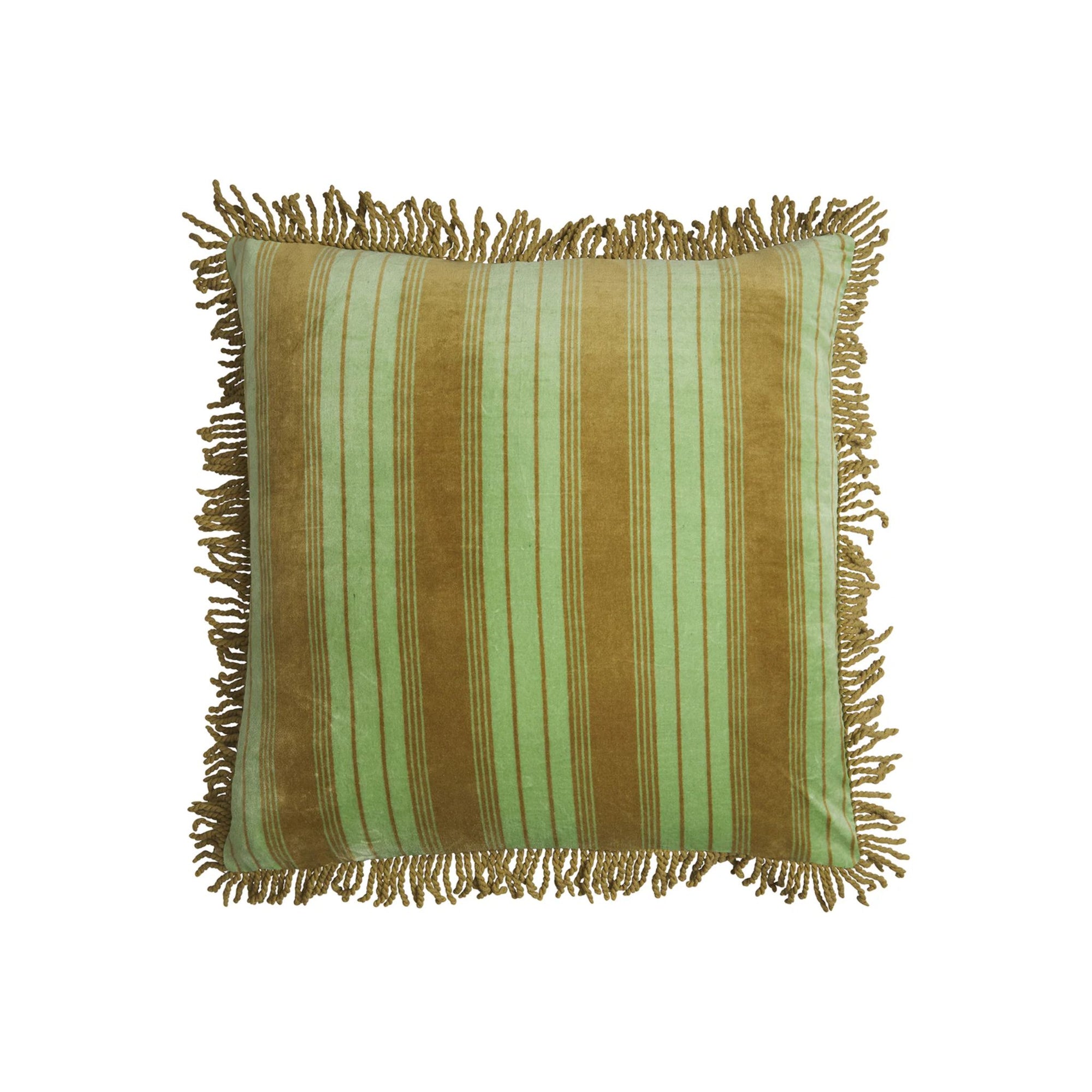 Brigitte Velvet Cushion - Olive
