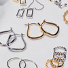 Sterling Silver Dainty Twisted Hoop Earrings