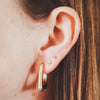 18K Gold Vermeil Chunky Square Hoop Earrings