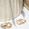 18k Gold Vermeil Dainty Twisted Hoop Earrings