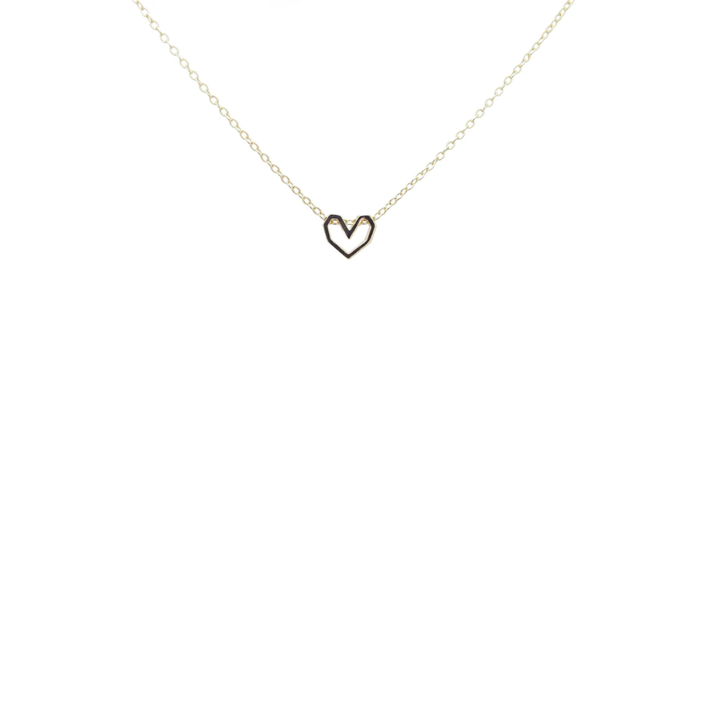 18K Gold Filled Heart Pendant Necklace
