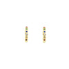 18k Gold Vermeil Rainbow CZ Huggie Hoop Earrings