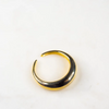 18K Gold Vermeil Dome Crescent Ring