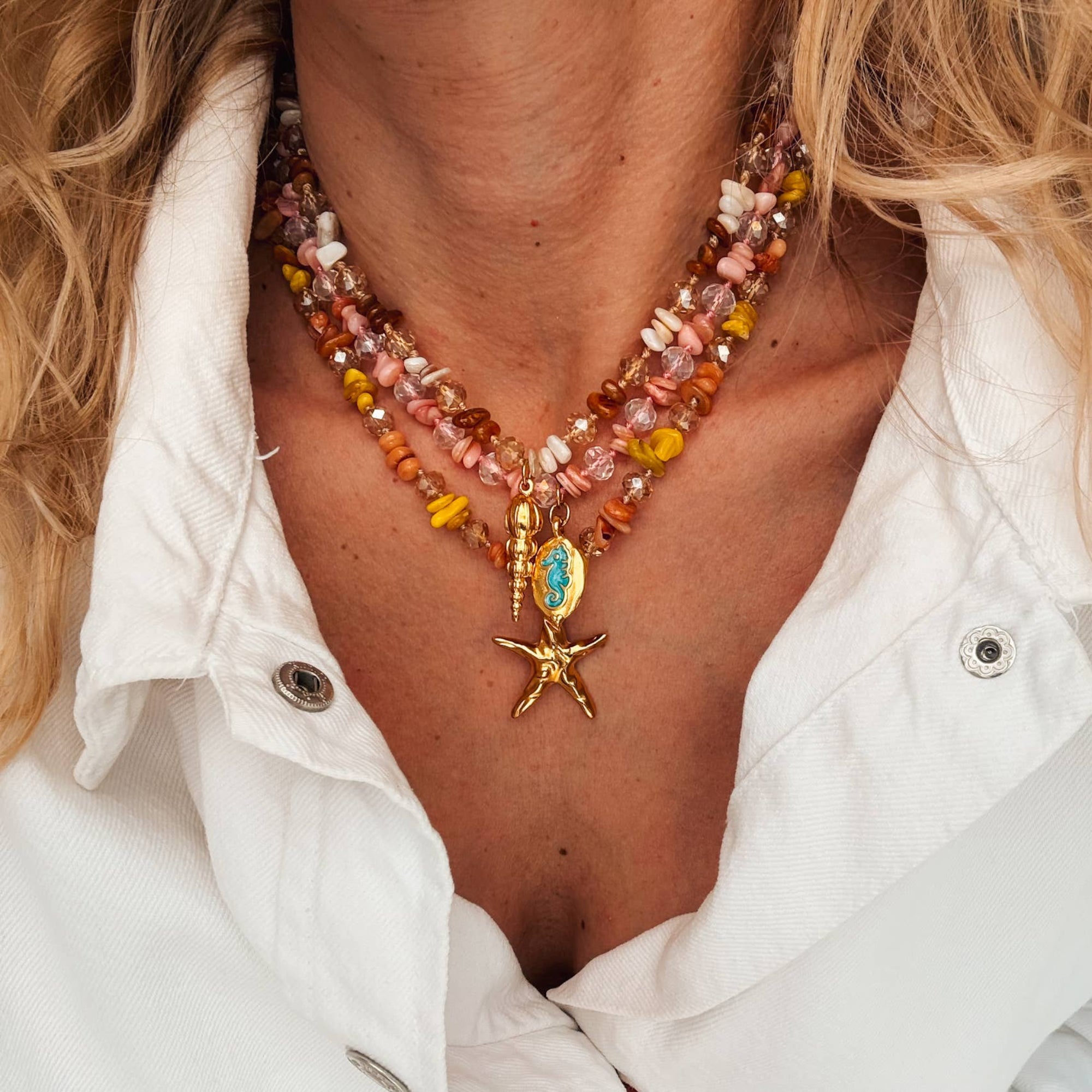 Ocean Kissed Heart Necklace