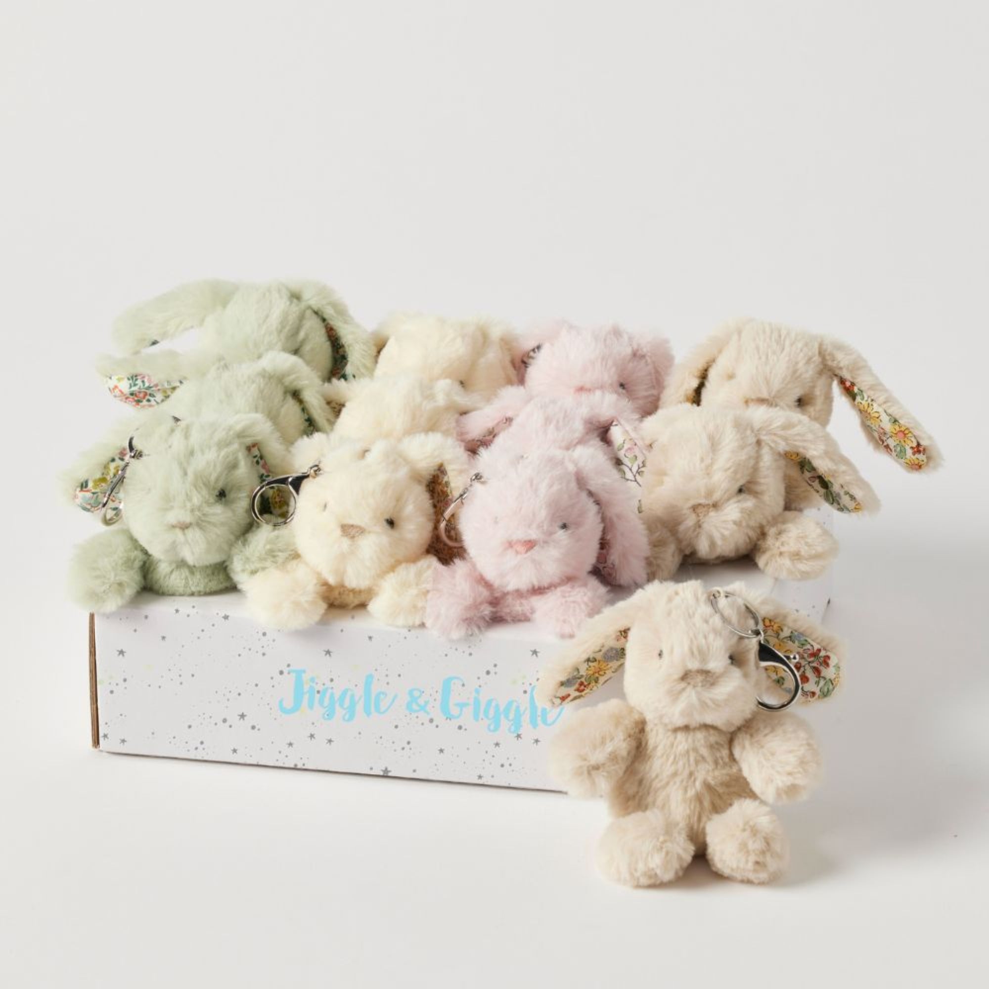 Jiggle and Giggle floral Bunny Keychain