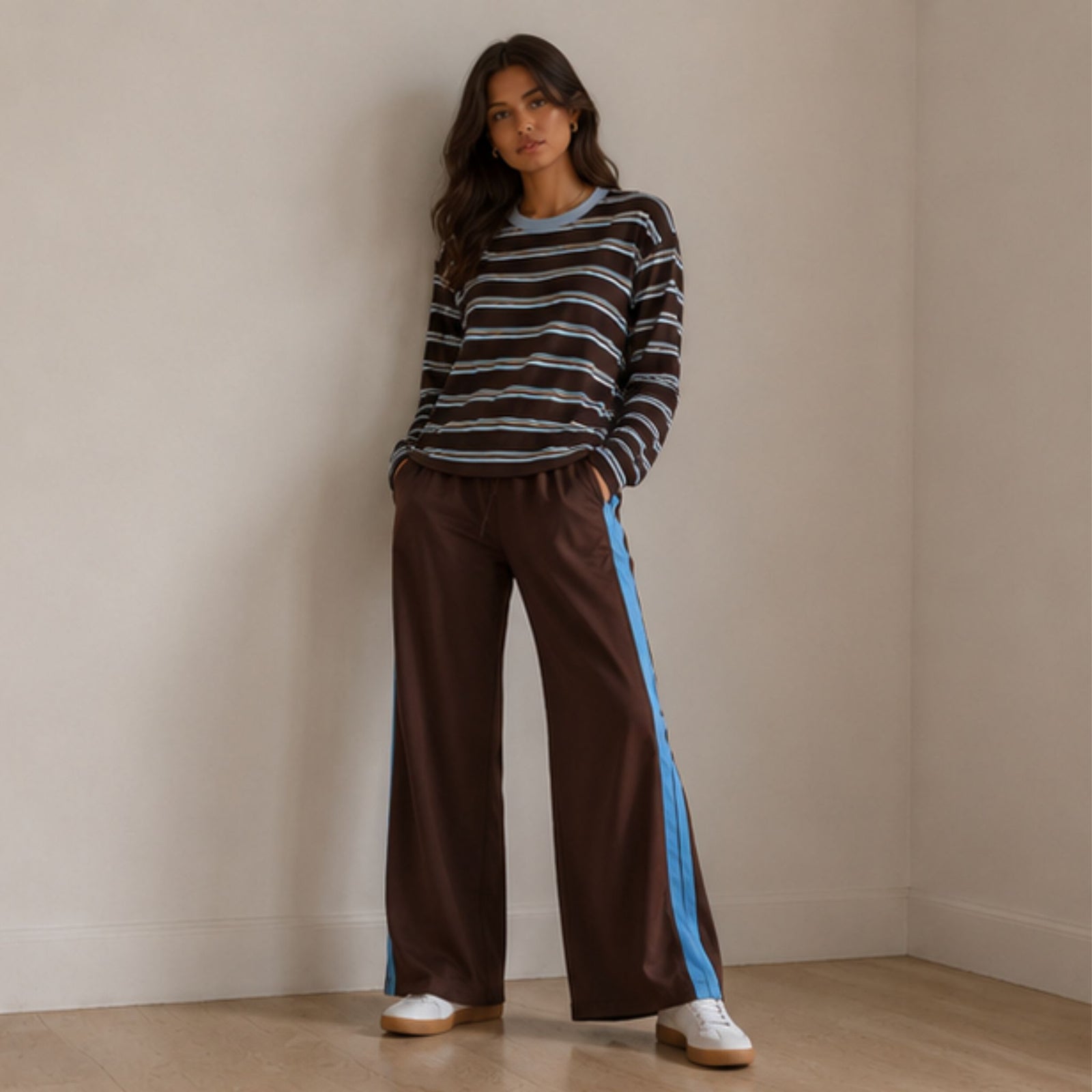 Blue Stripe Jersey Set
