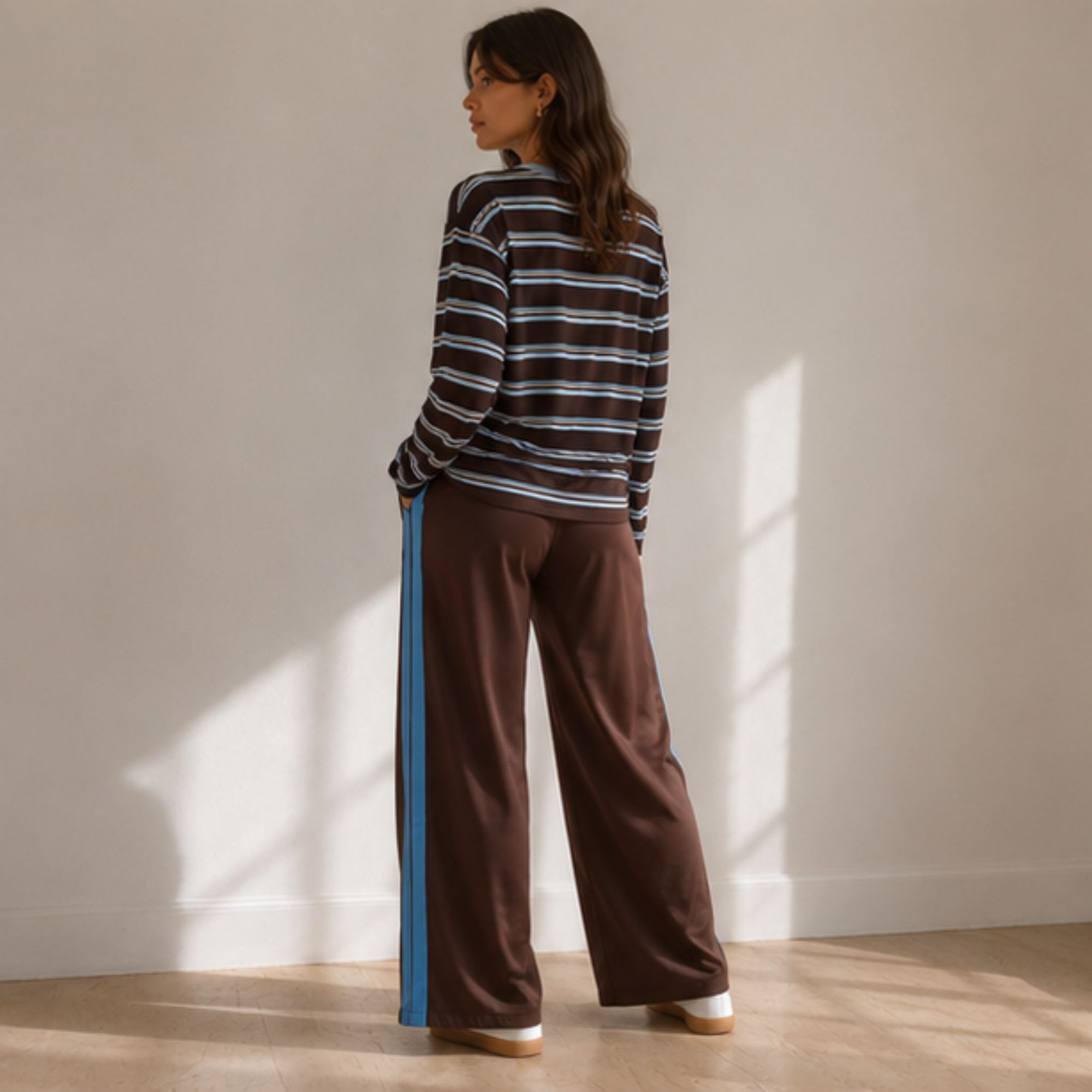 Blue Stripe Jersey Set