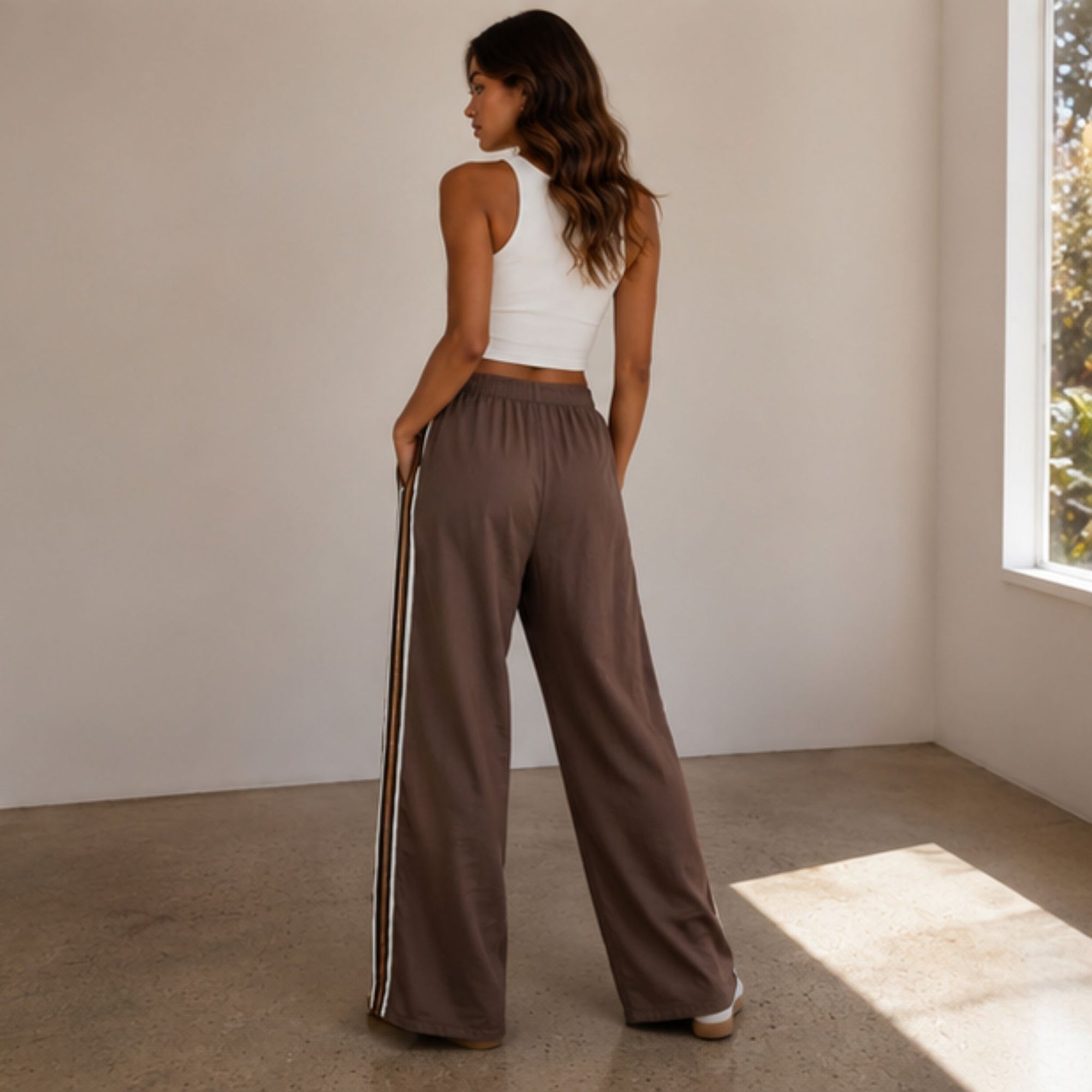 Choc Pant Brown Stripe