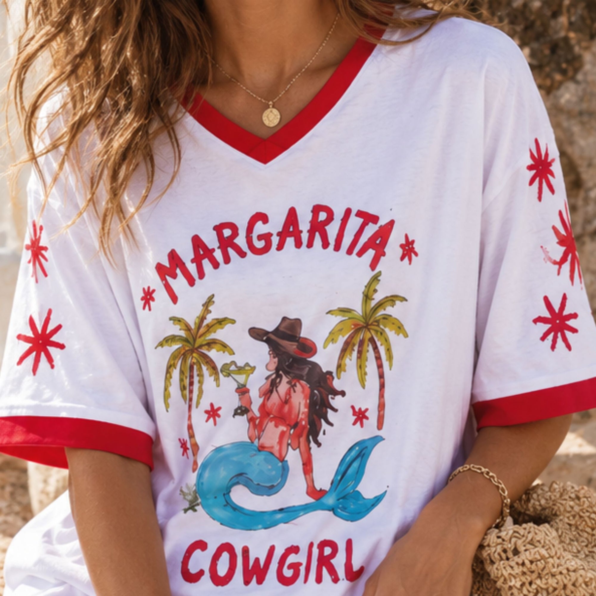 White Margarita Cowgirl Tee
