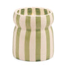 Cabana Sage Stripped Ceramic Candle