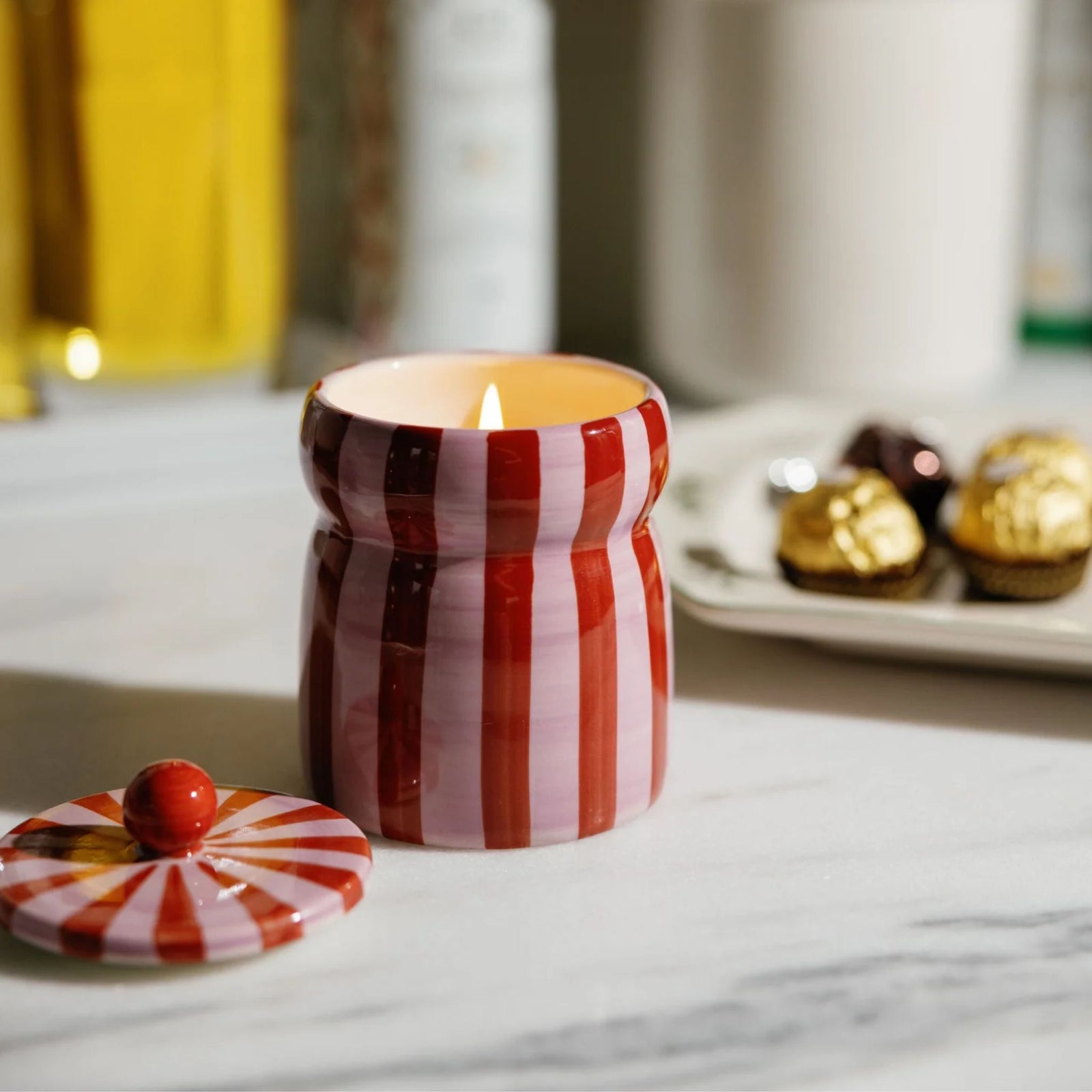 Cabana Pink Peppermint Candle