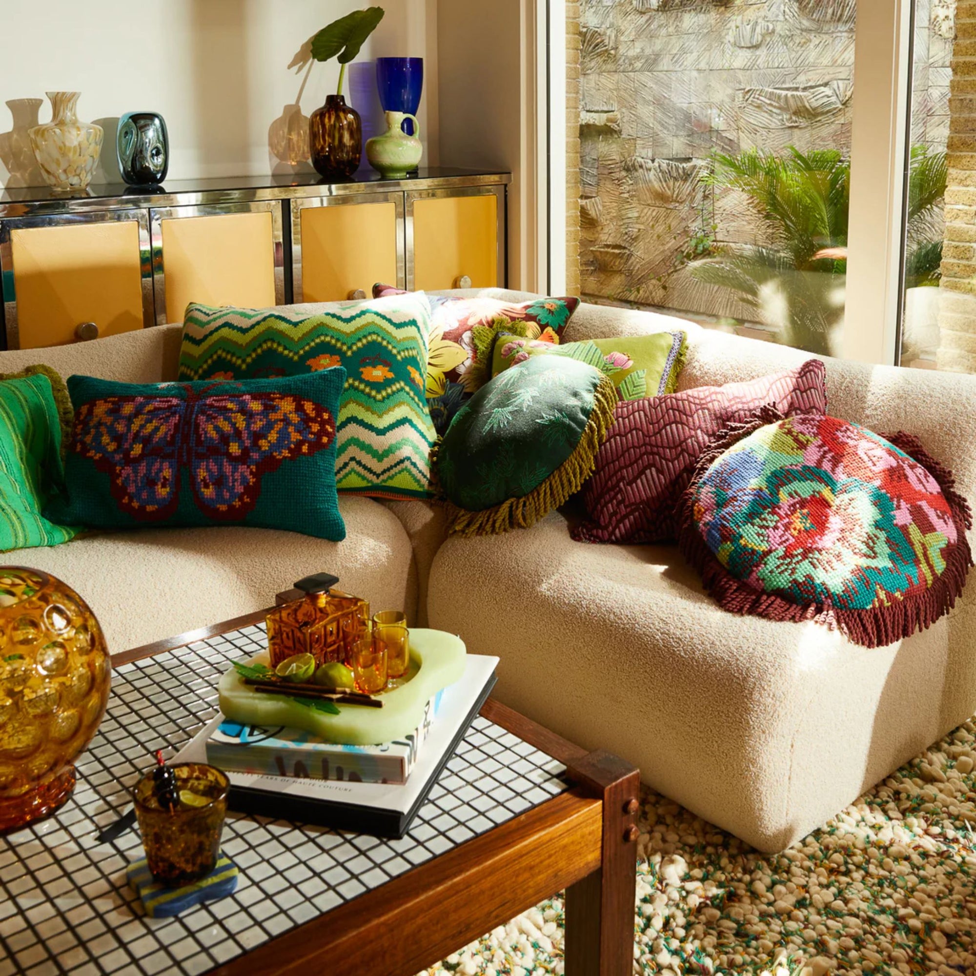 Calina Knit Cushion Verdant