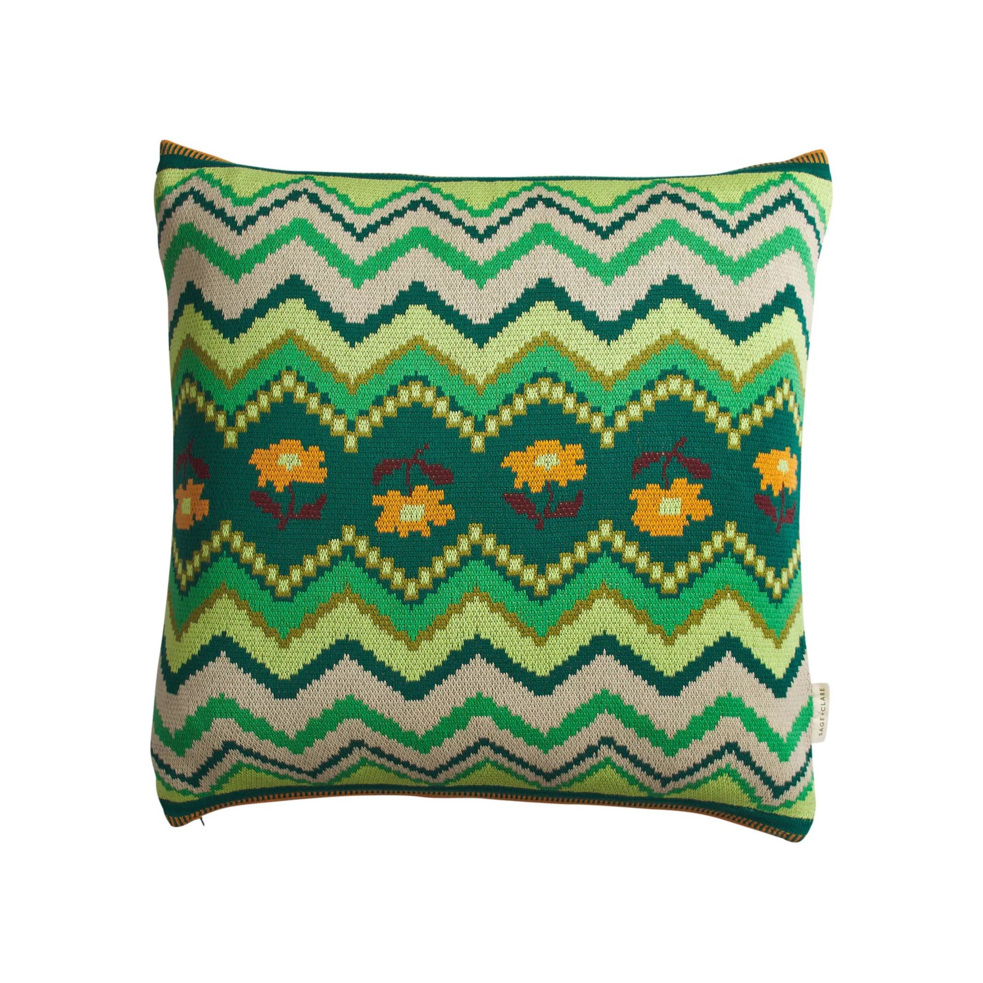Calina Knit Cushion Verdant