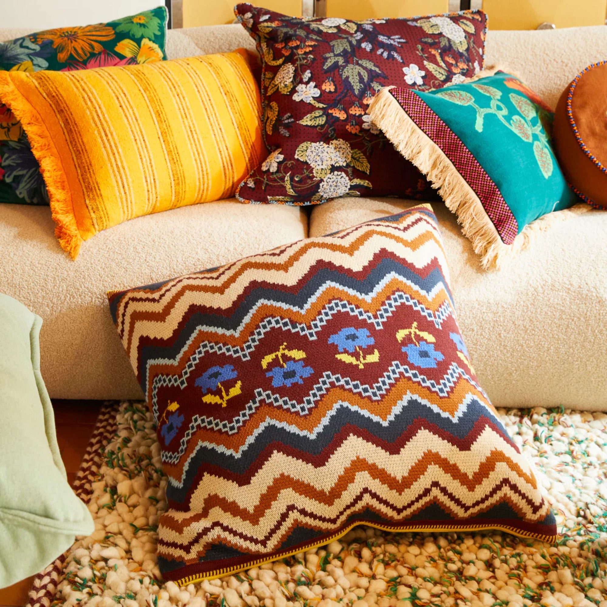 Calina Knit Cushion Ink