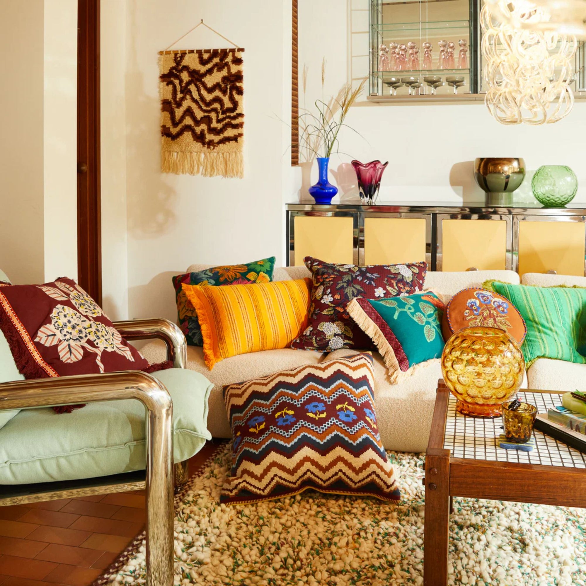 Calina Knit Cushion Ink