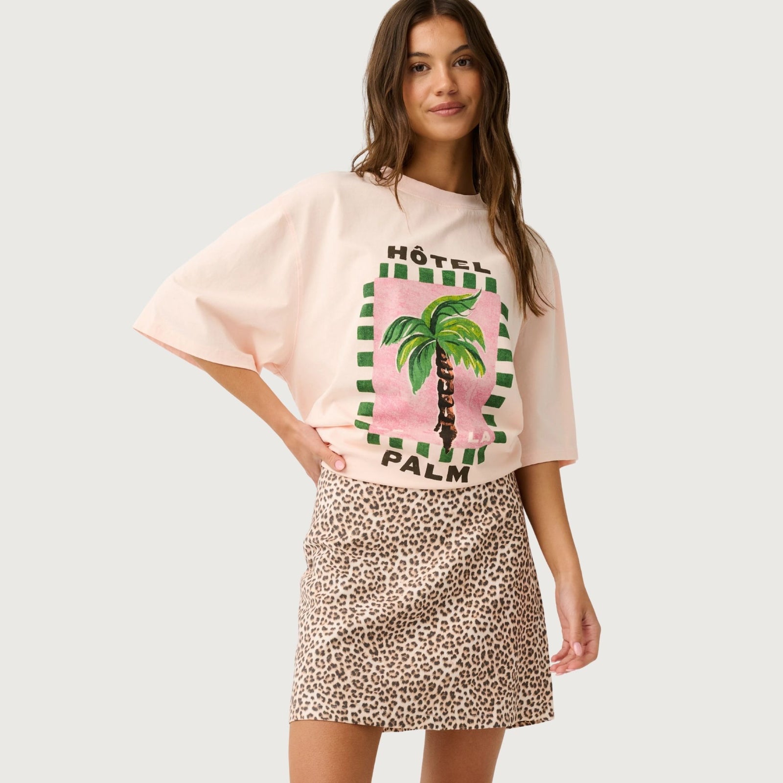 Zyla Leopard Mini Skirt