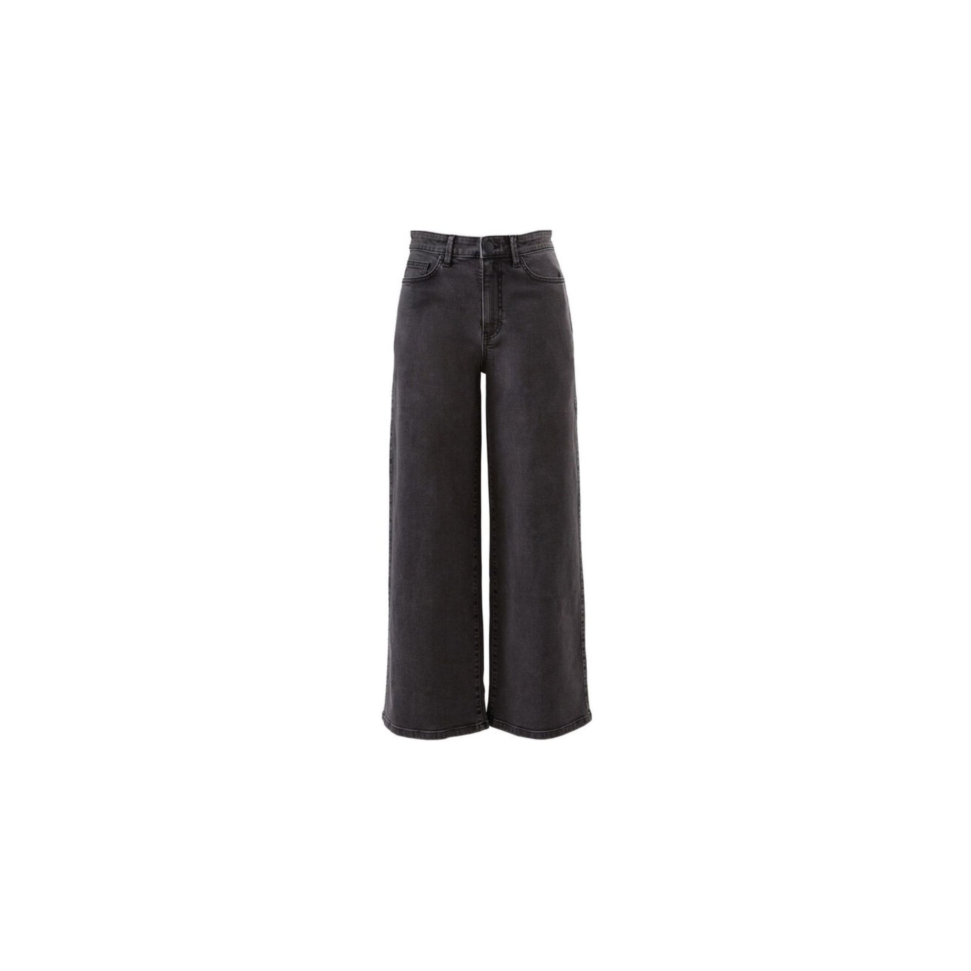 Evie Wide Leg Jean Washed Black