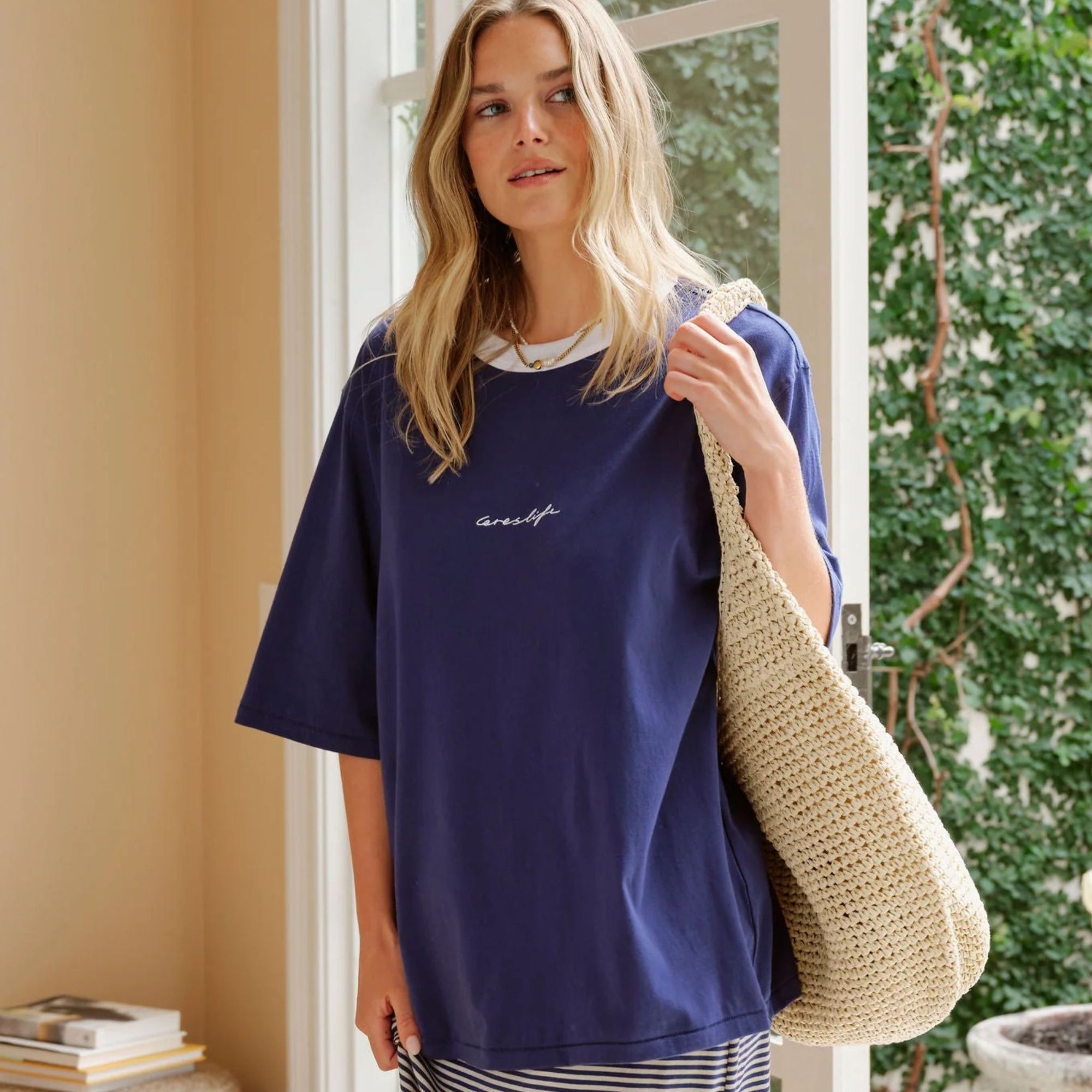 Luna Oversized Tee Prussian Blue