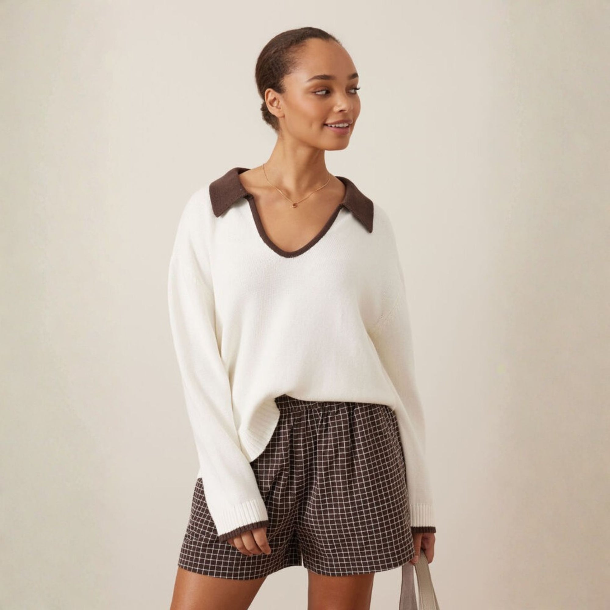 Mila Short Chocolate Check