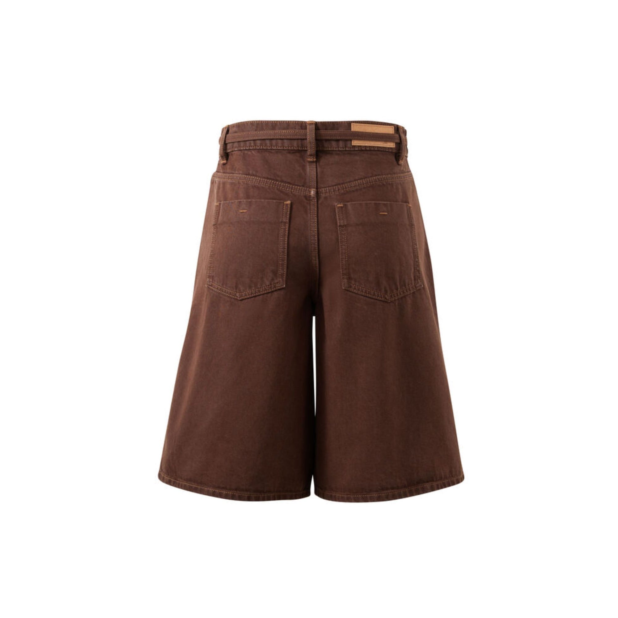 Olive Belted Denim Short