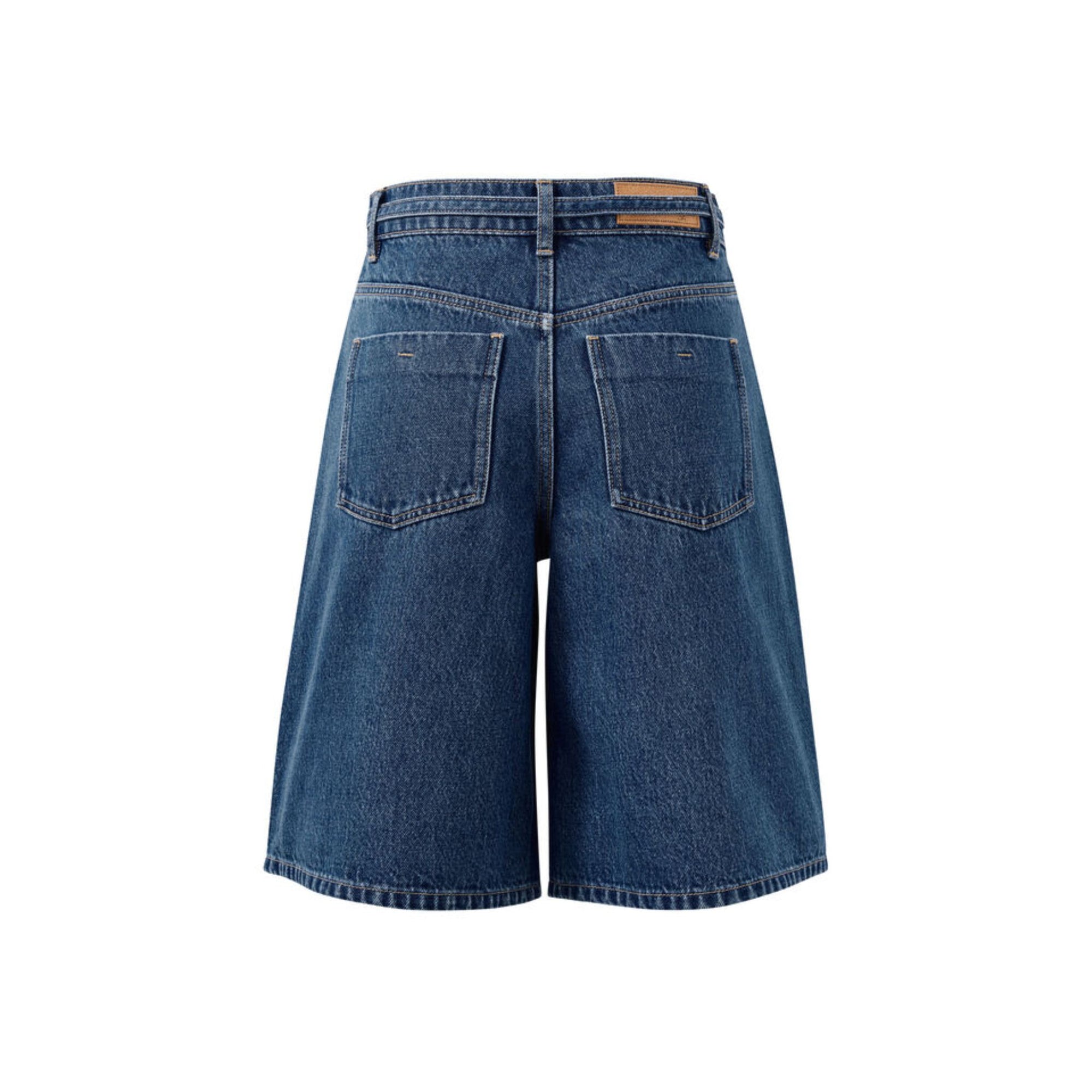 Olive Belted Denim Short