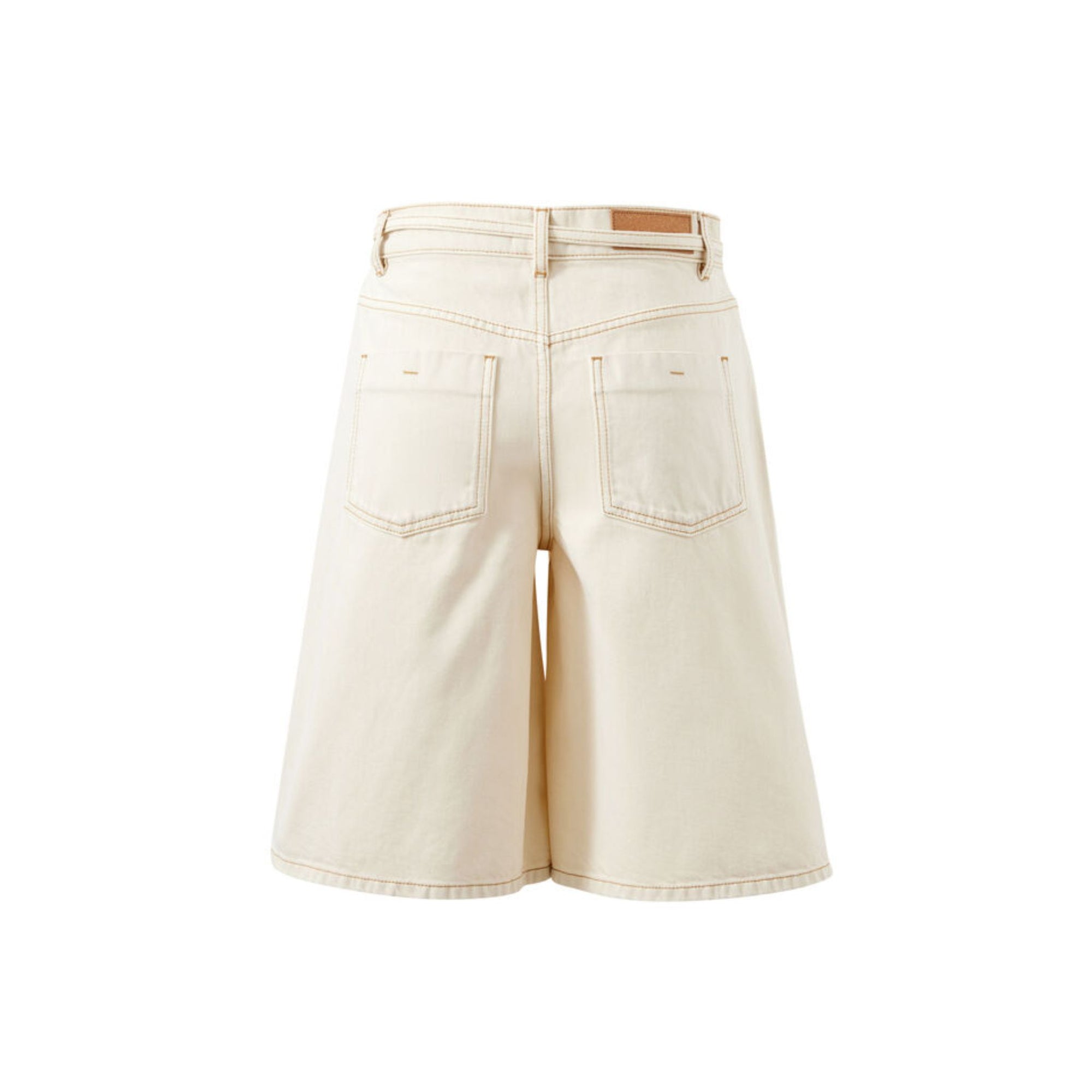 Olive Belted Denim Short