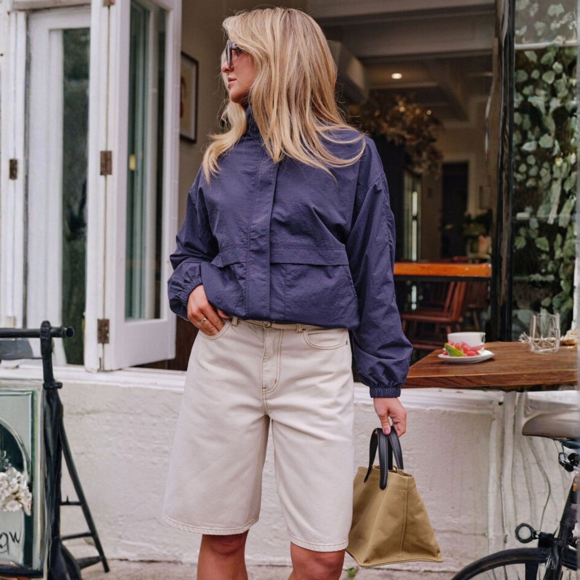 Olive Belted Denim Short