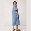 Short Sleeve Yoke Detail Midi Dress