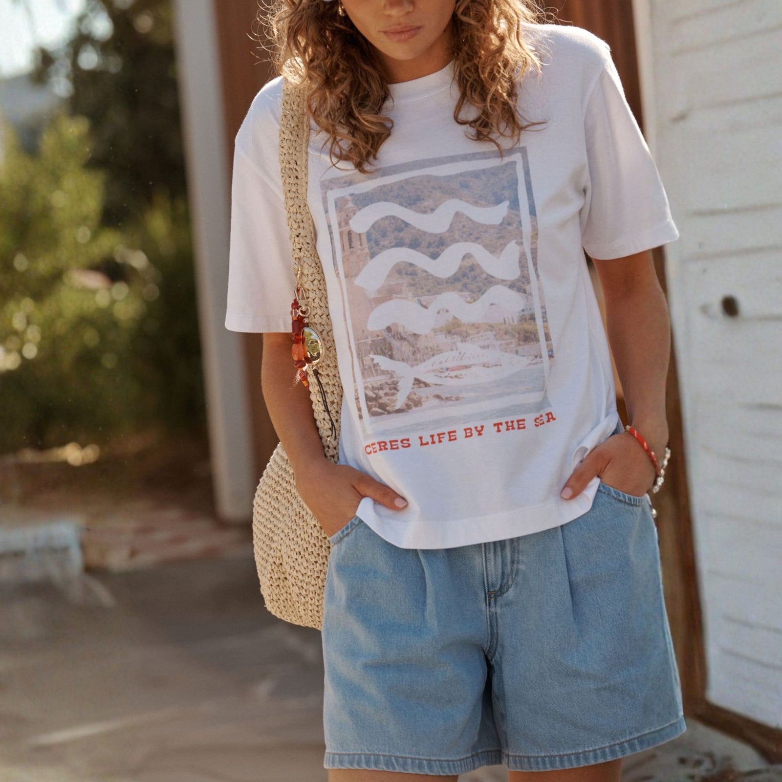 Stevie Slouchy Tee By The Sea