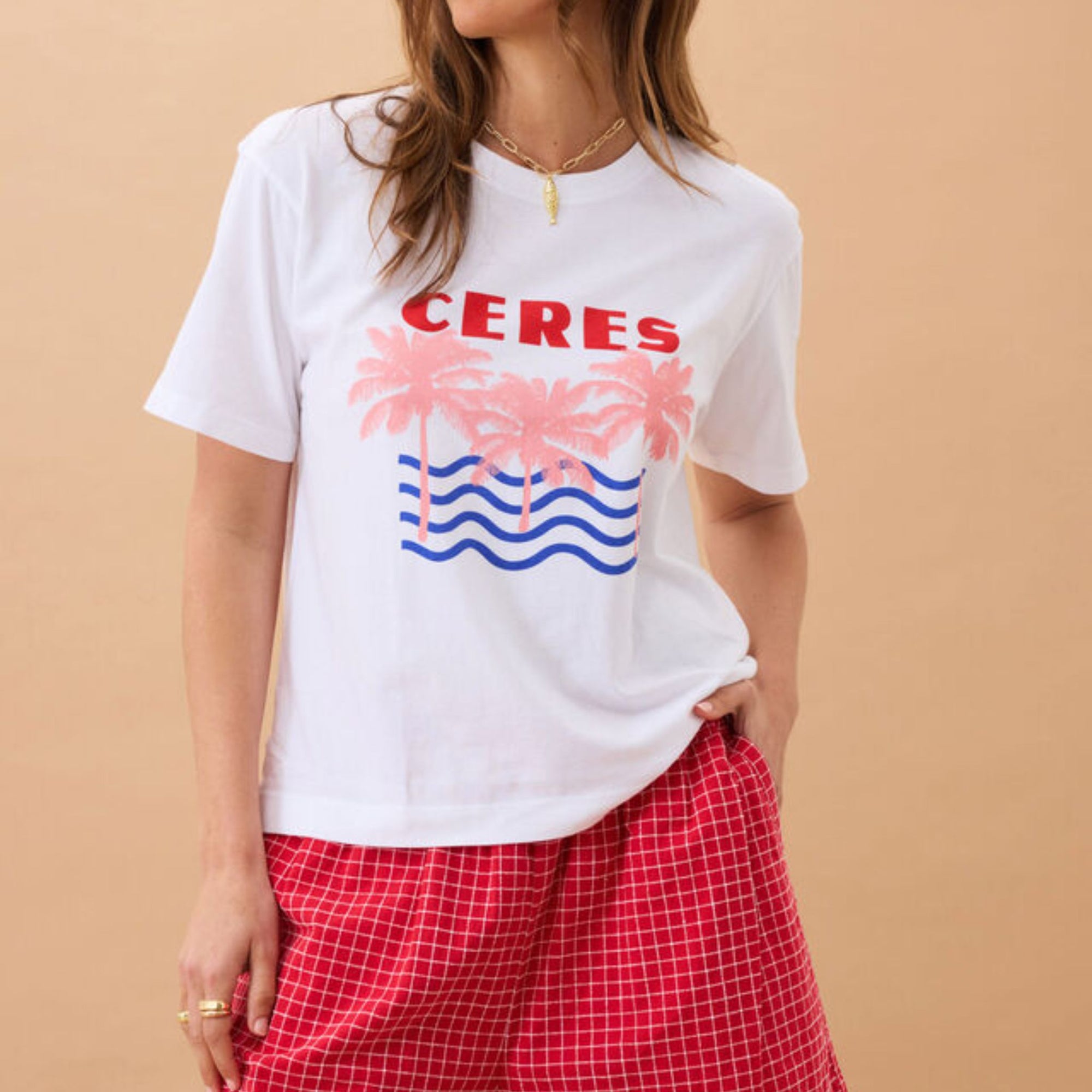 Stevie Retro Palms Print