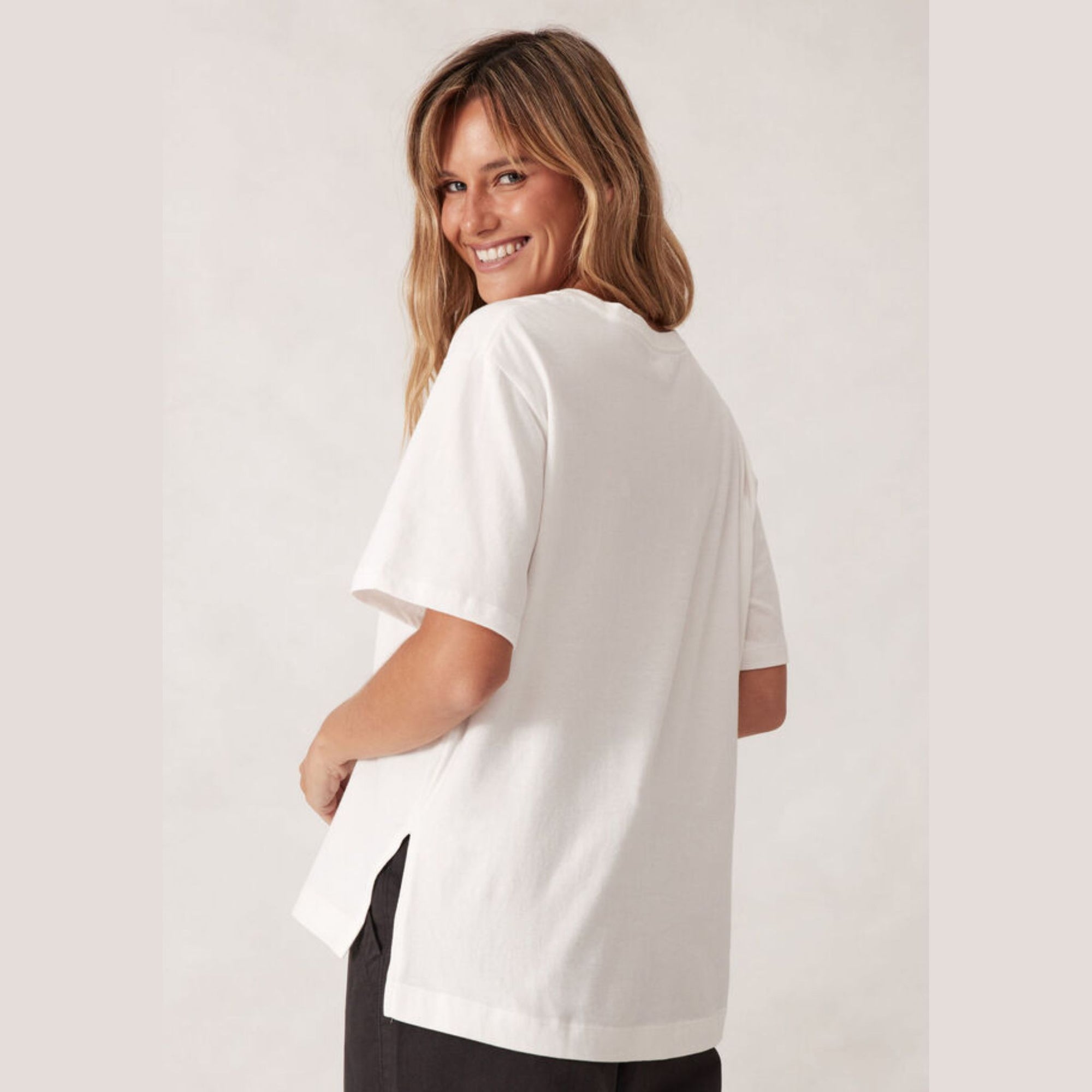 Stevie Slouchy Split Hem Tee