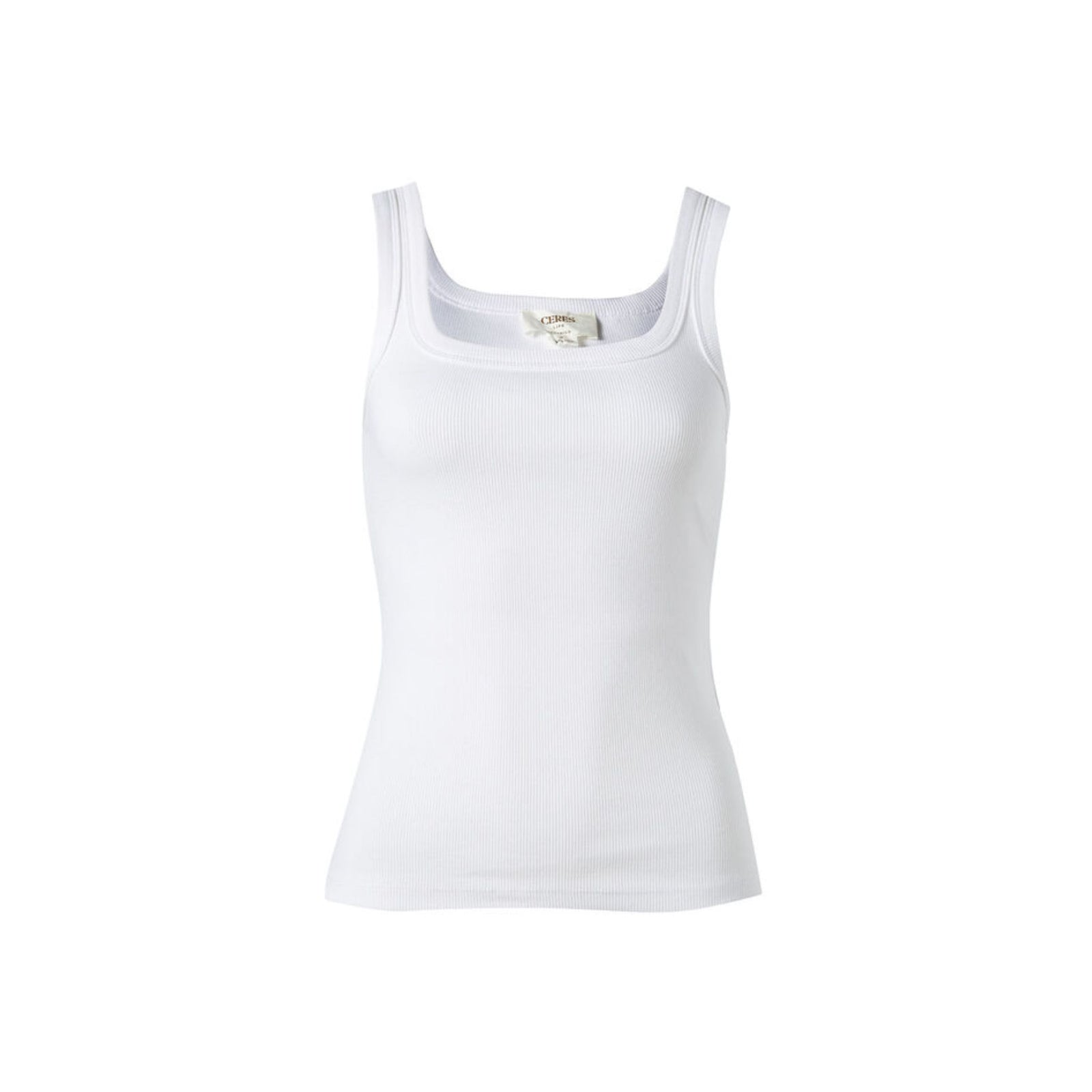 Zaeli Rib Square Neck Tank
