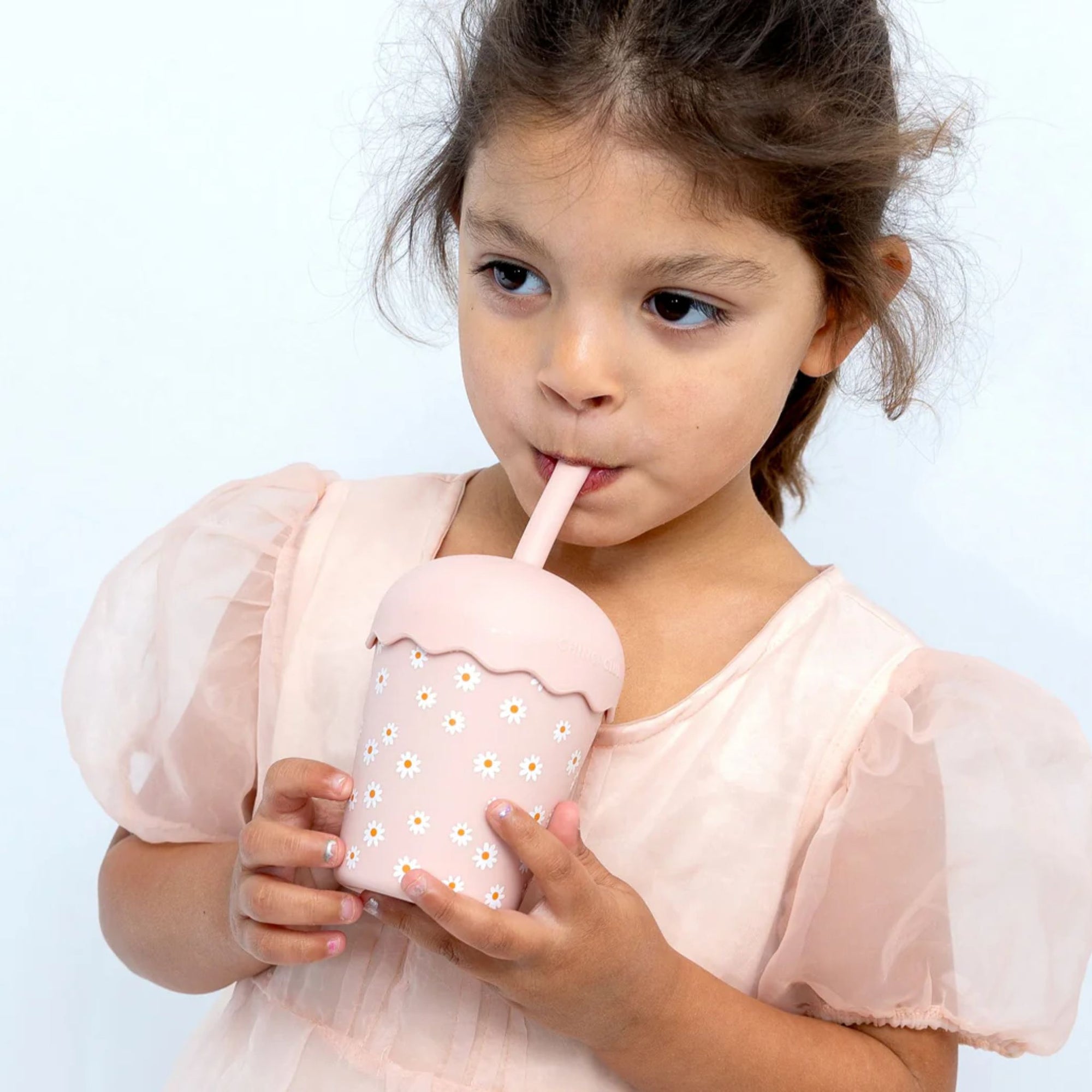 Pink Daisy Mini Smoothie Cup