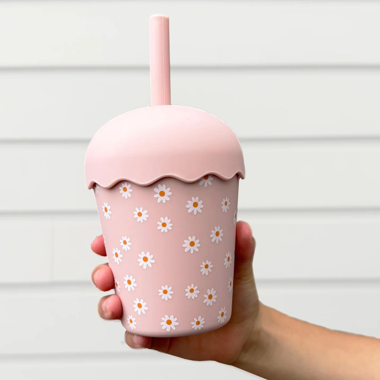 Pink Daisy Mini Smoothie Cup