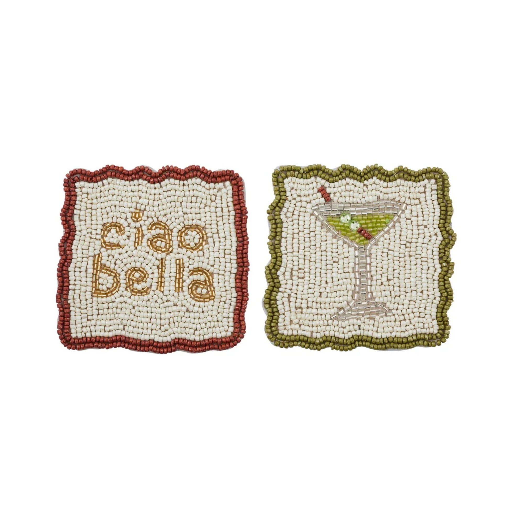Ciao Martini Beaded Coaster