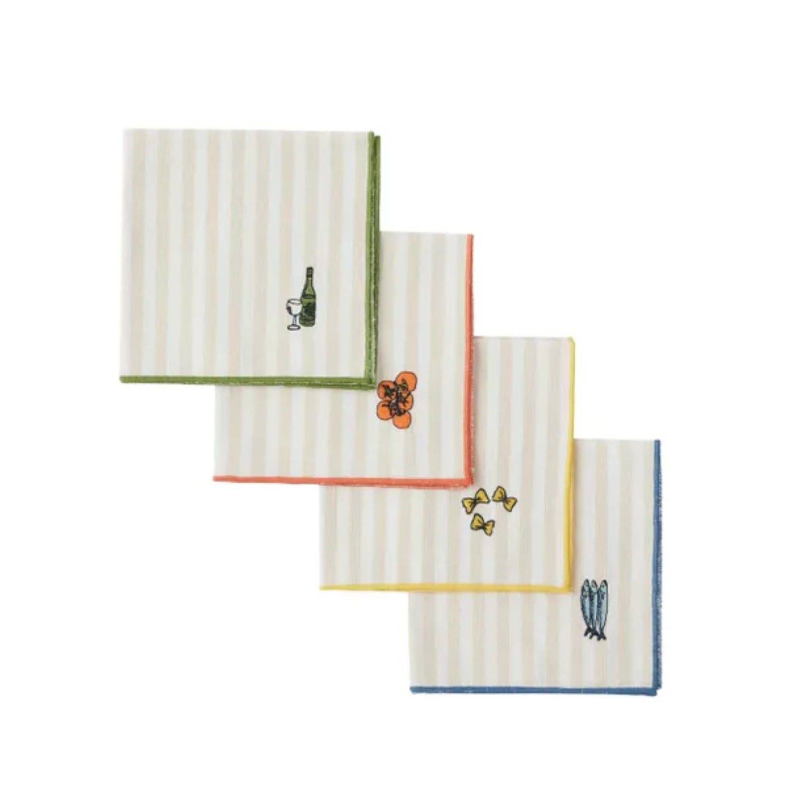 Deli Cotton Embroidered Napkin Set of 4