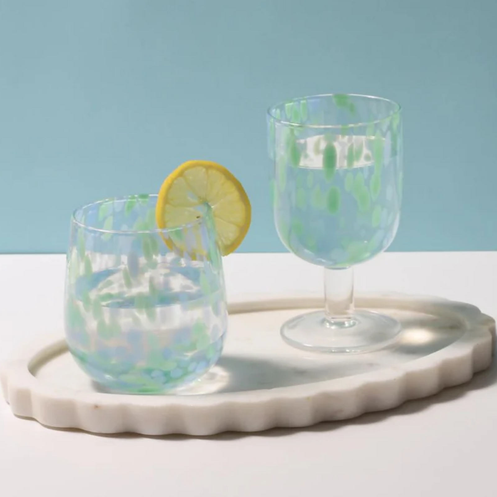 Freckle Glass Goblet