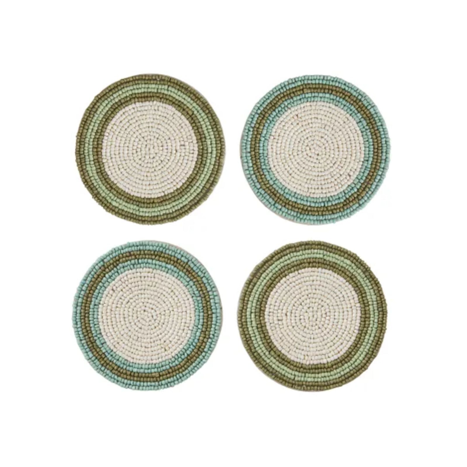 Gimlet Beaded Coaster Set of 4