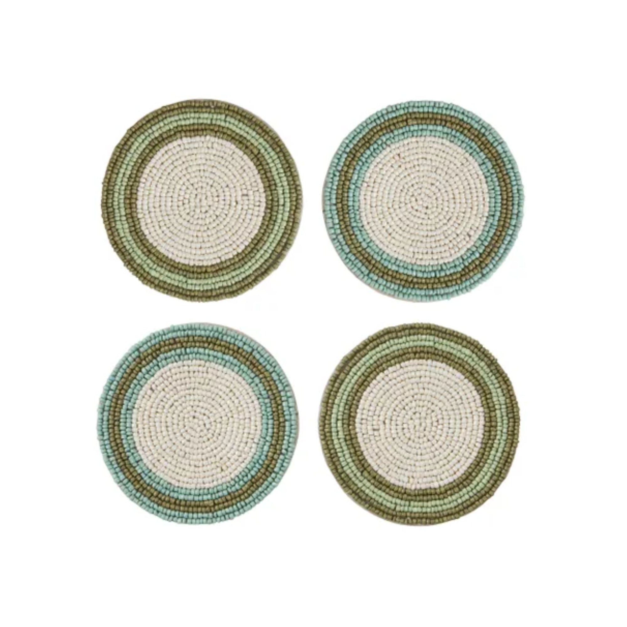 Gimlet Beaded Coaster Set of 4
