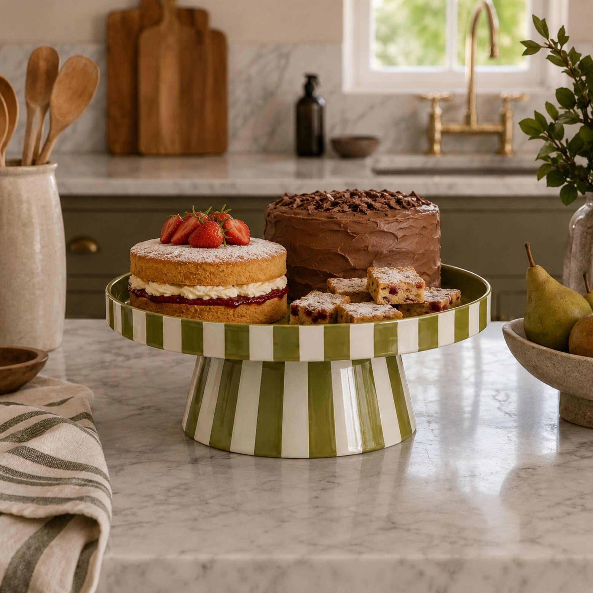 Linear Metal Cake Stand