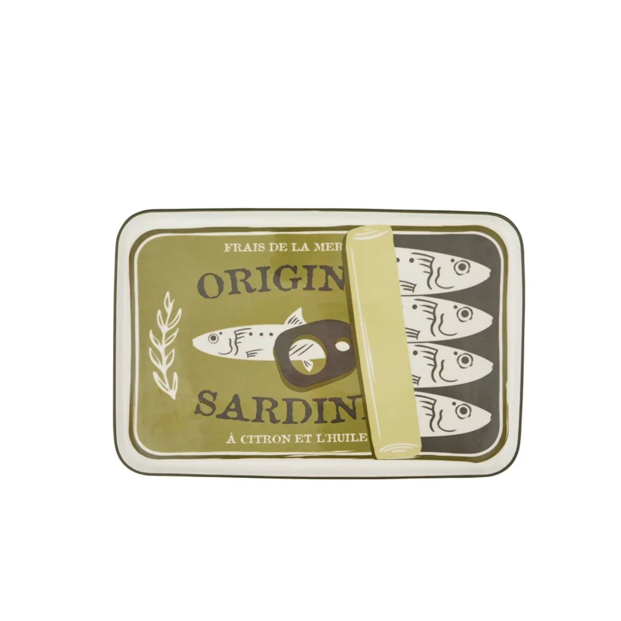 Lisbon Ceramic Sardine Platter Green