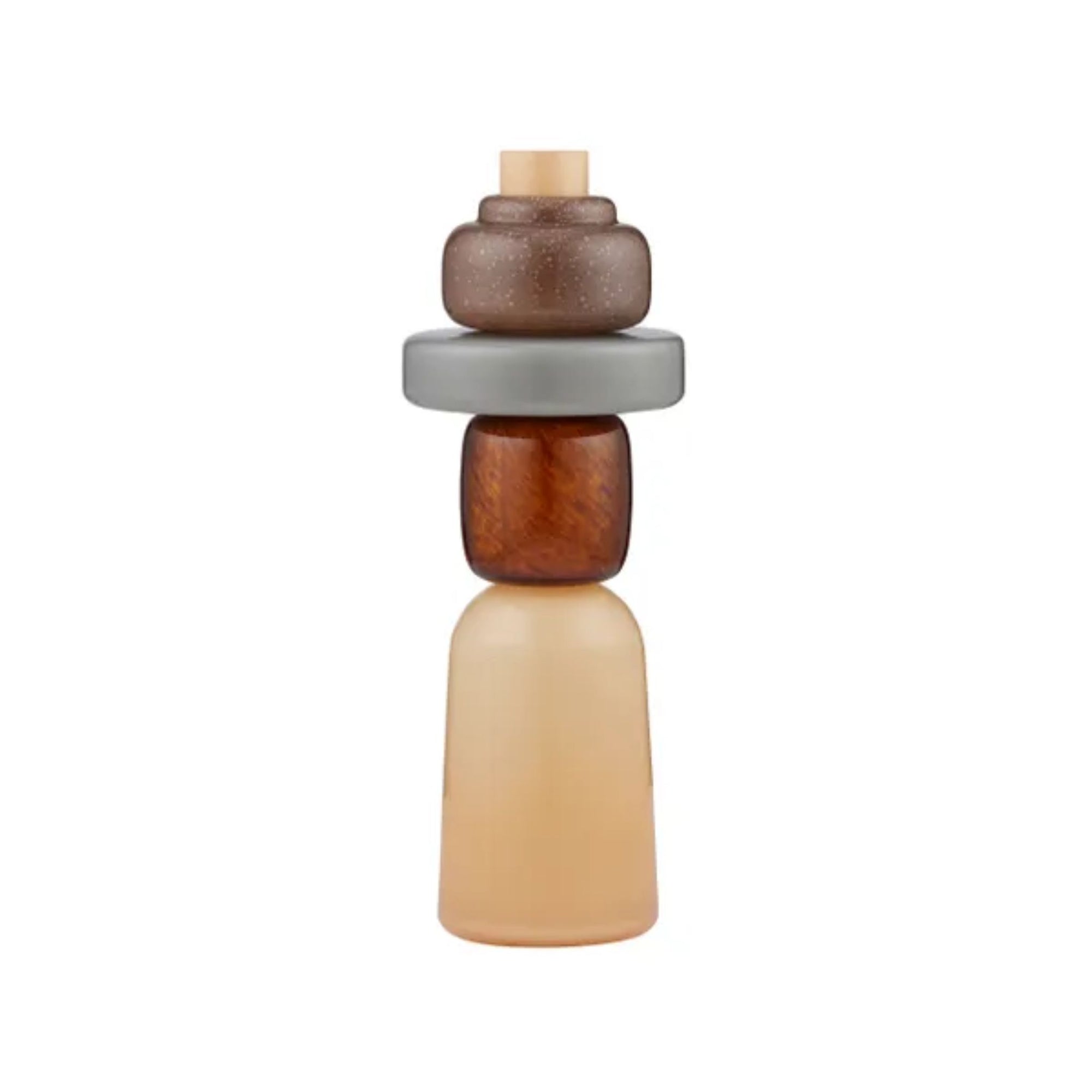 Luigi Glass Vase Chocolate Multi