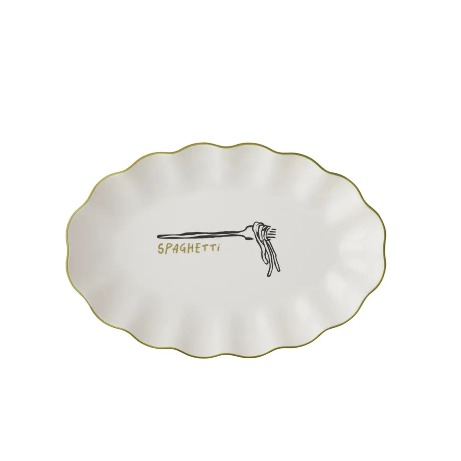 Mangiare Spaghetti Ceramic Platter